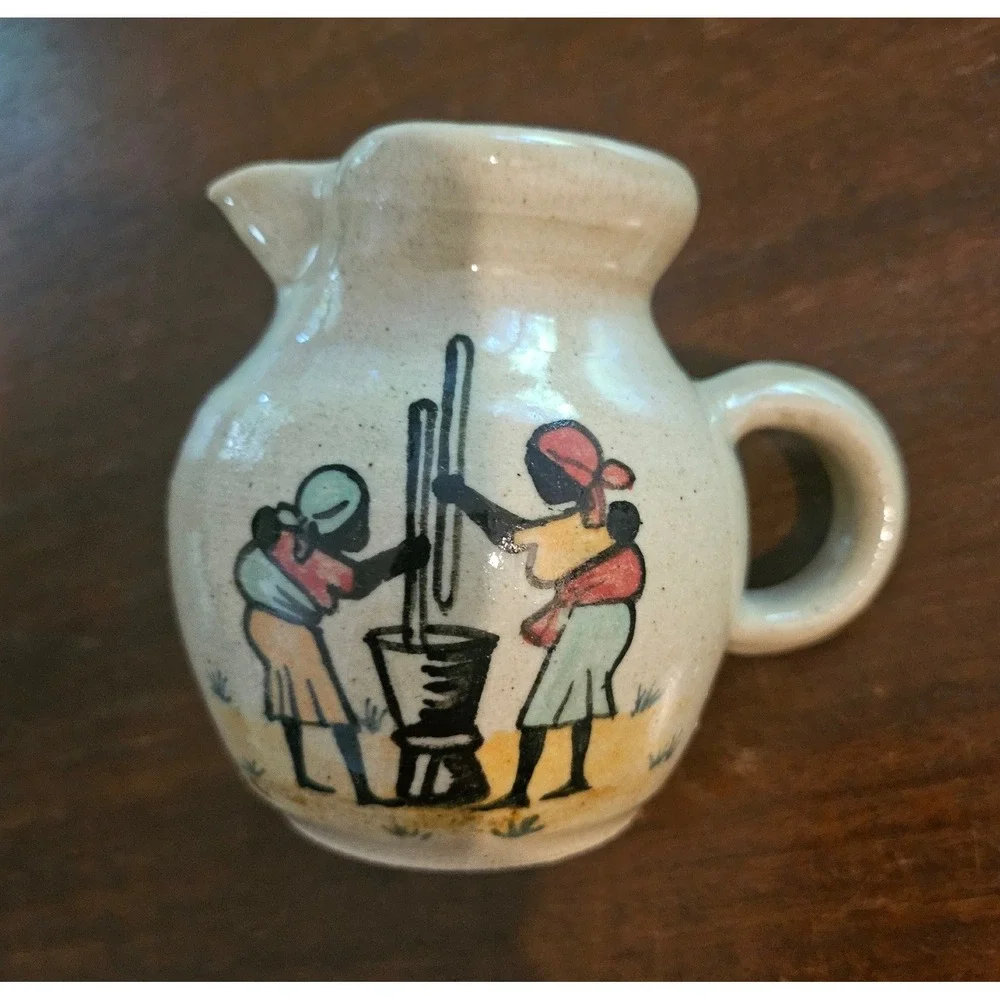 Dedza Pottery Mini Creamer Pitcher Small Cream Malawi Hand Painted Art